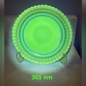 Vintage Uranium MacBeth-Evans Petalware Cremax Saucer